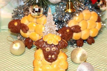 Фото к рецепту: Печенье "новогодние овечки"