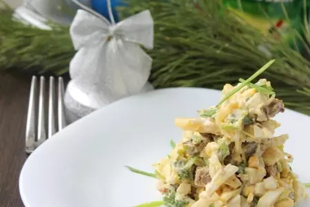 Салат "сырно-мясная горка"