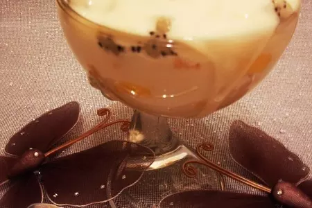 Кокосовый заварной крем с фруктами. для эллочки!