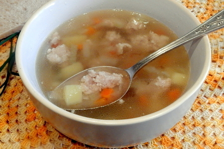 Фото к рецепту: Суп с рубленым мясом