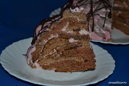 Шоколадный торт «опавшие листья» со сметанно-смородиновым кремом