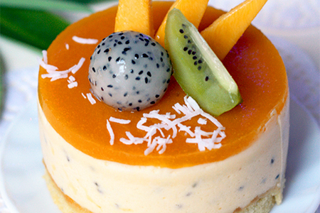 Пирожное-суфле с манго и питахайей "dulce brisa"