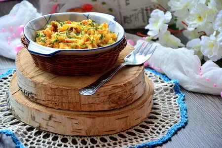 Бигос с капустой, фаршем и рисом
