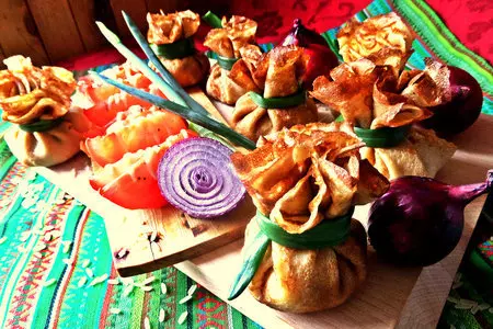 Блины на картофельном отваре с начинкой