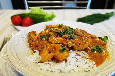 Карри из курицы с рисом " басмати"