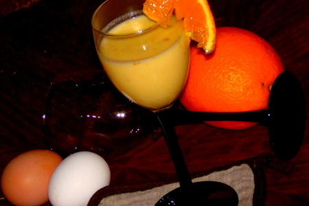 Фото к рецепту: Безалкогольный  еggnog с апельсином