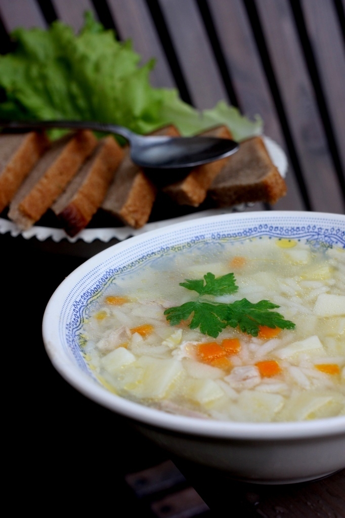 Как сварить суп с рисом и картошкой
