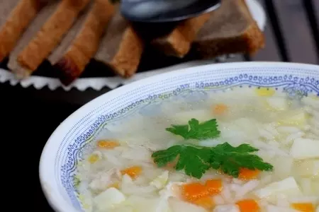 Куриный суп с рисом "ударник"