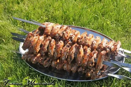 Куриные крылышки на углях