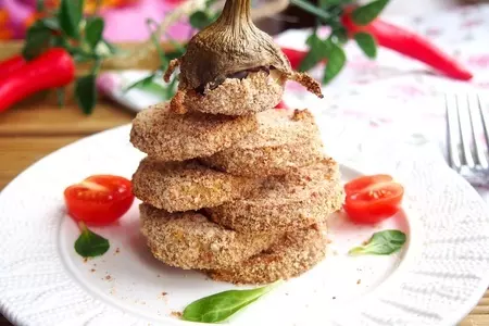 Баклажаны запеченные в миндальной панировке