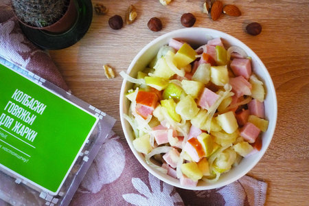 Картофельный салат с яблоком и карбонадом. тест-драйв с окраиной