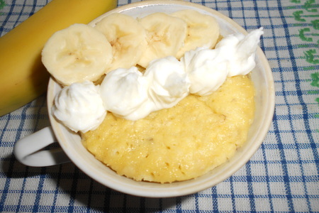 Фото к рецепту: Банановый кекс в микроволновке (тест-драйв)