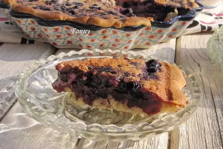 Черничный пирог со сливочной заливкой