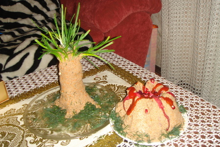 Фото к рецепту: Пальмочка и вулкан