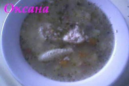 Фото к рецепту: Суп «сытный» /с шампиньонами и овощами/