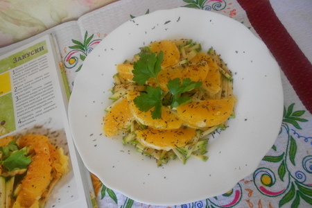 Салат из кабачка с апельсином