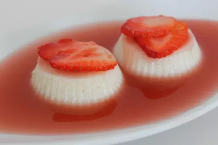 Кокосово-манный десерт с киселем