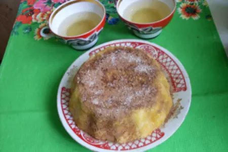 Тыквенный пудинг с яблоками