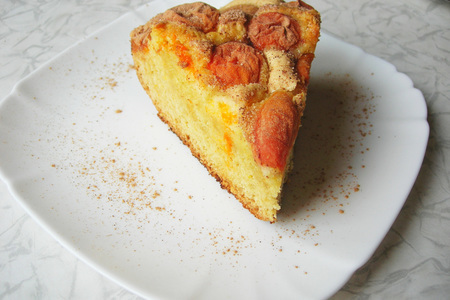 Фото к рецепту: Абрикосовый пирог. самый простой и быстрый рецепт!
