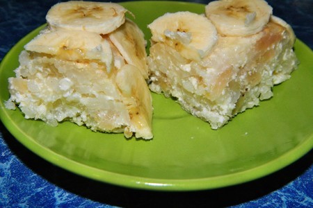 Фото к рецепту: Рисовая запеканка с бананами.