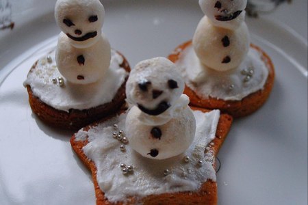 Имбирное печенье «снеговик»
