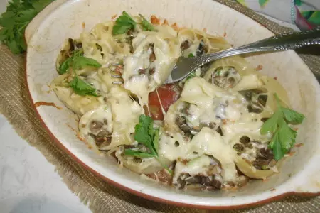 Филлини, фаршированные овощами и грибами