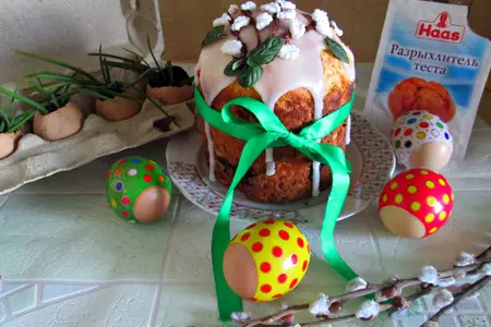 Творожный кулич с черносливом