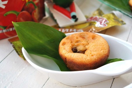 Фото к рецепту: Закусочные кексы-чили, запечённые с уткой