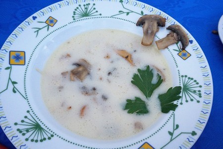 Фото к рецепту: Сливочный суп-чорба с грибами без картошки