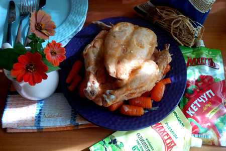 Лучший рецепт тушёной курицы и мини-моркови с майонезом оливковый "махеевъ" и кетчупом лечо "махеевъ"