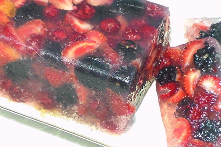 Желейный торт с ягодами (десерт без выпечки)