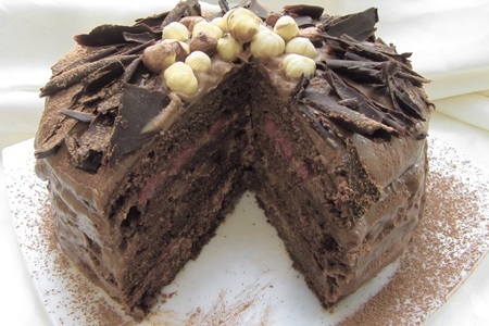  шоколадный торт с лесными орехами