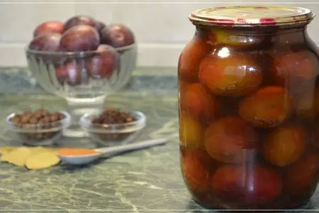 Пряные сливы на зиму. вкуснейшая закусочная слива!