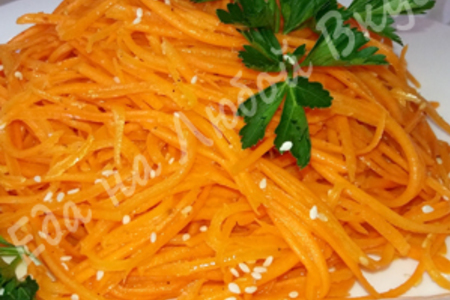 Сочный салат из моркови, можно есть сразу! 