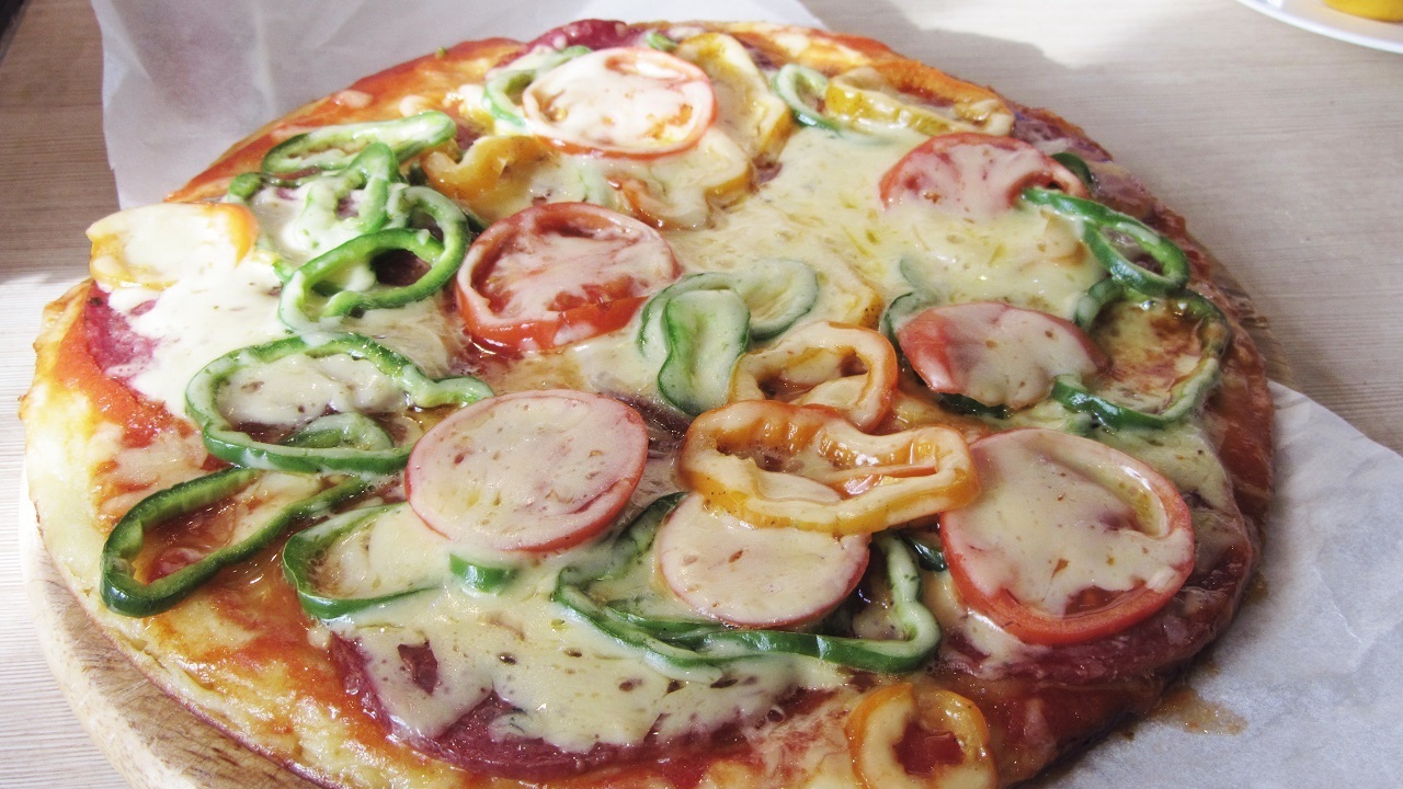 толстая пицца на кефире в духовке фото 87