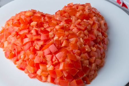 Праздничный салат сердце.