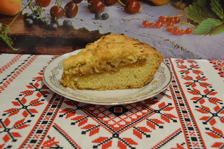 Яблочный пирог, песочное тесто. 