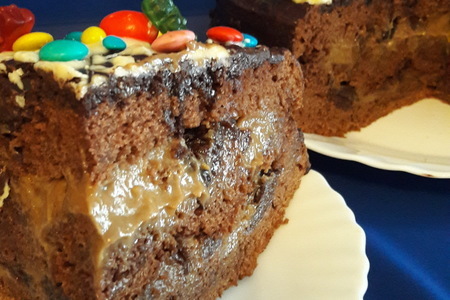 Торт шоколадно-кофейный с черносливом