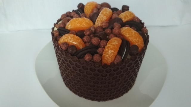 Шоколадно-мандариновый торт.