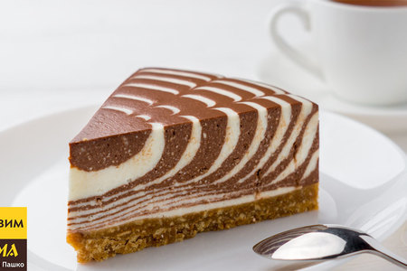 Творожный торт зебра, без выпечки.