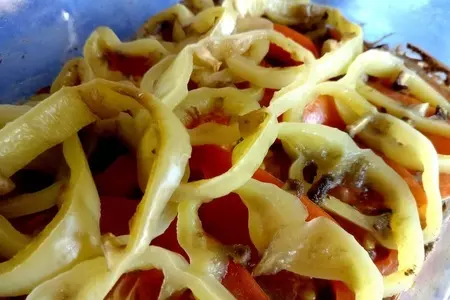 Печень с овощам в духовке (диетический рецепт)