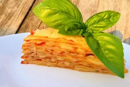 Блинный пирог с сыром! невероятно вкусно!