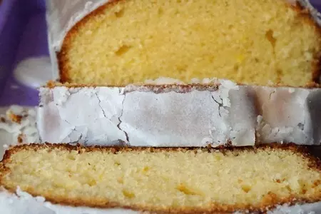 Лимонный кекс с лимонной глазурью