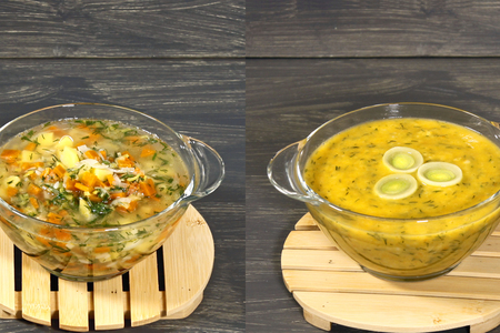 Фото к рецепту: Овощной суп на (рыбном) бульоне