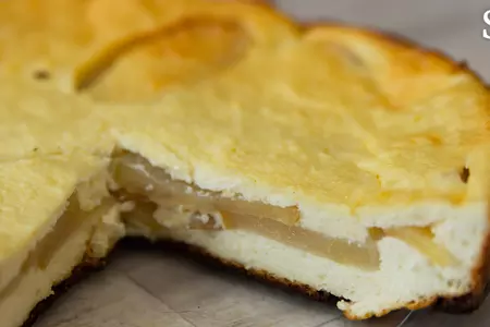 Творожная запеканка без муки и манки! зато с яблоками и грушами!
