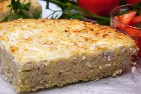 Вермишелевая запеканка с мясом
