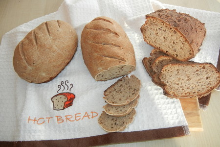 Хлеб ржаной на закваске из пророщенной пшеницы