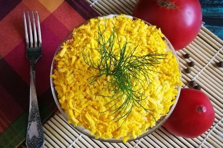 Фото к рецепту: Салат «мимоза» с сыром