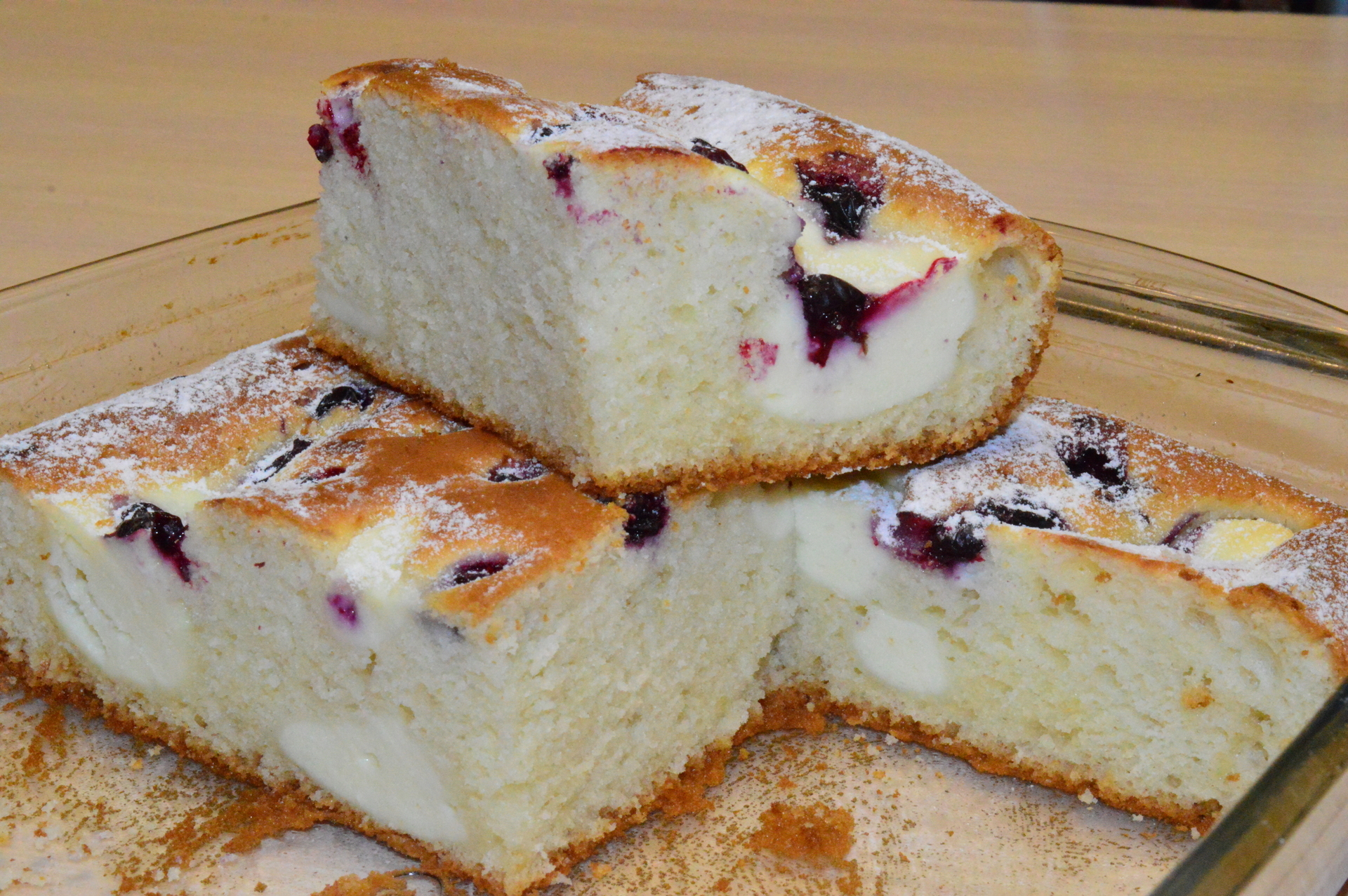 Пирог с творогом и ягодами - пошаговый рецепт с фото