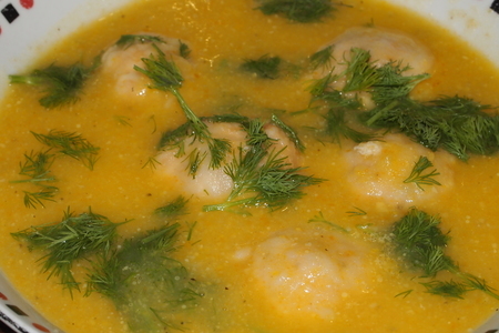 Кукурузный суп с фрикадельками